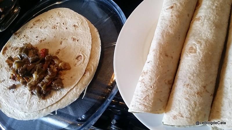 Fajitas cu carne si ghiveci de legume