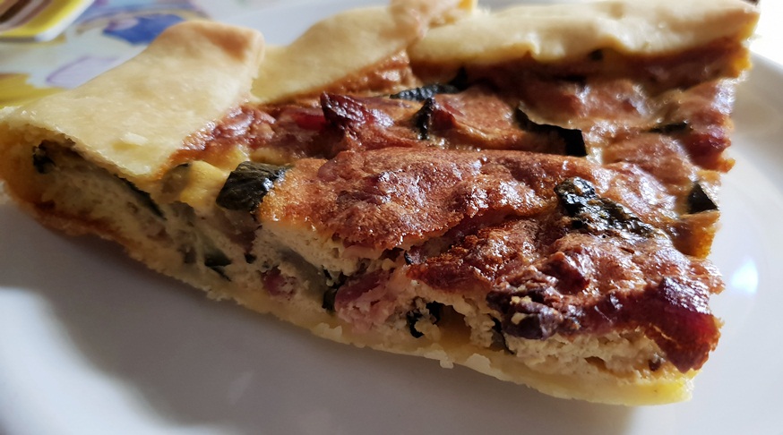 Quiche dovlecei si pancetta