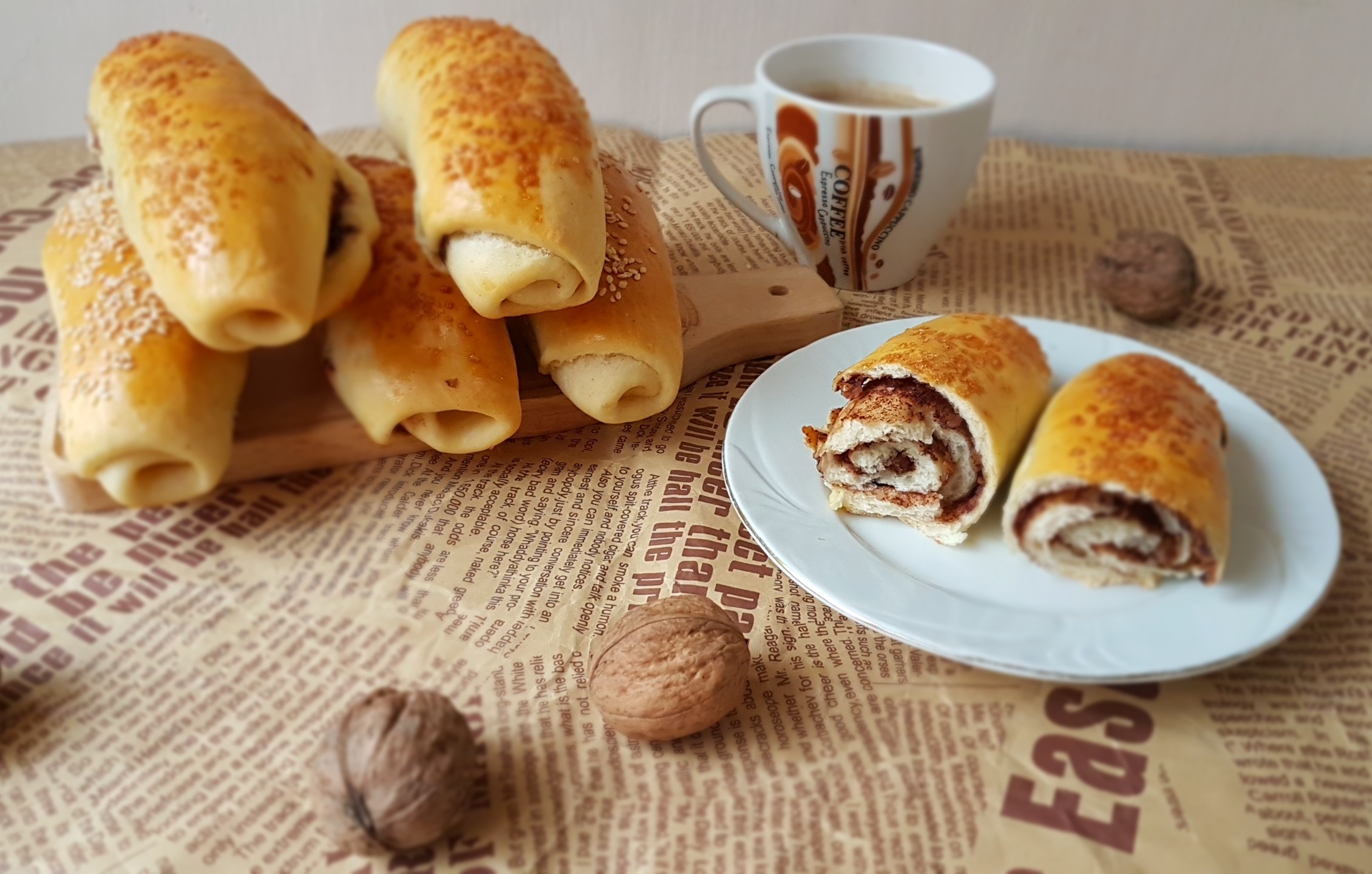 Desert Nutella French Rolls