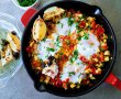 Menemen (ghiveci de legume) cu branza Feta coapta cu lamaie si masline-0