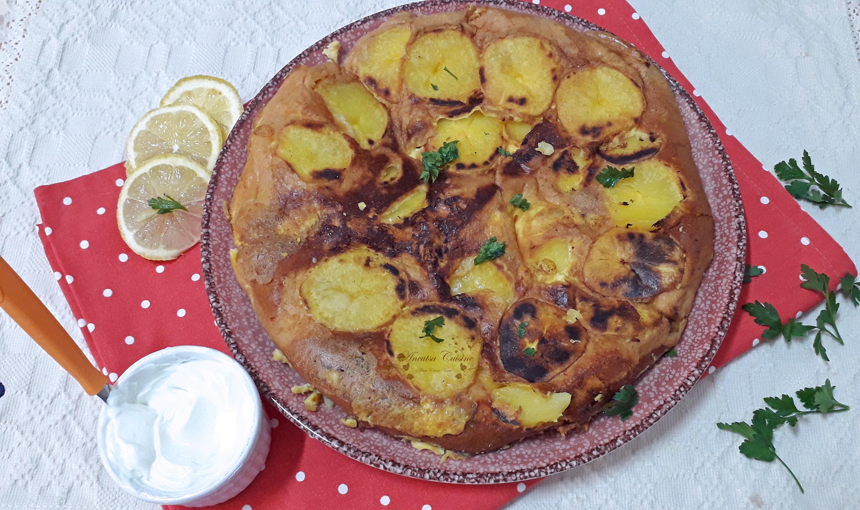 Frittata cu cartofi si afumatura de casa