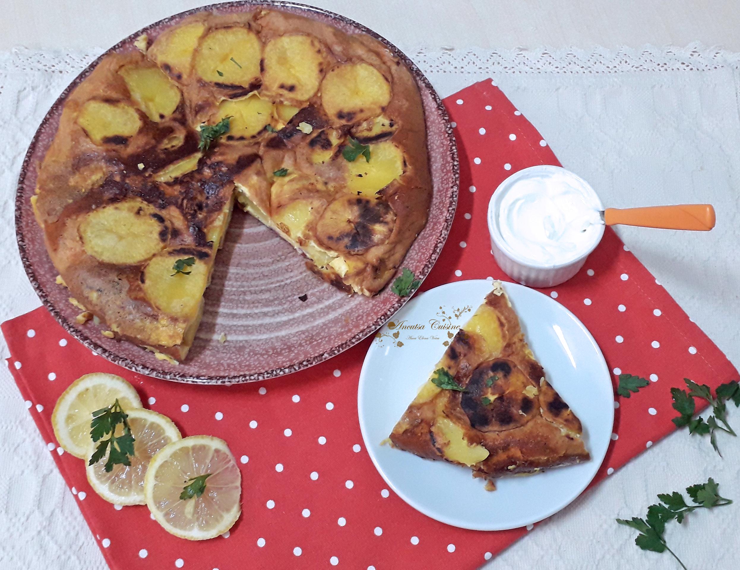 Frittata cu cartofi si afumatura de casa