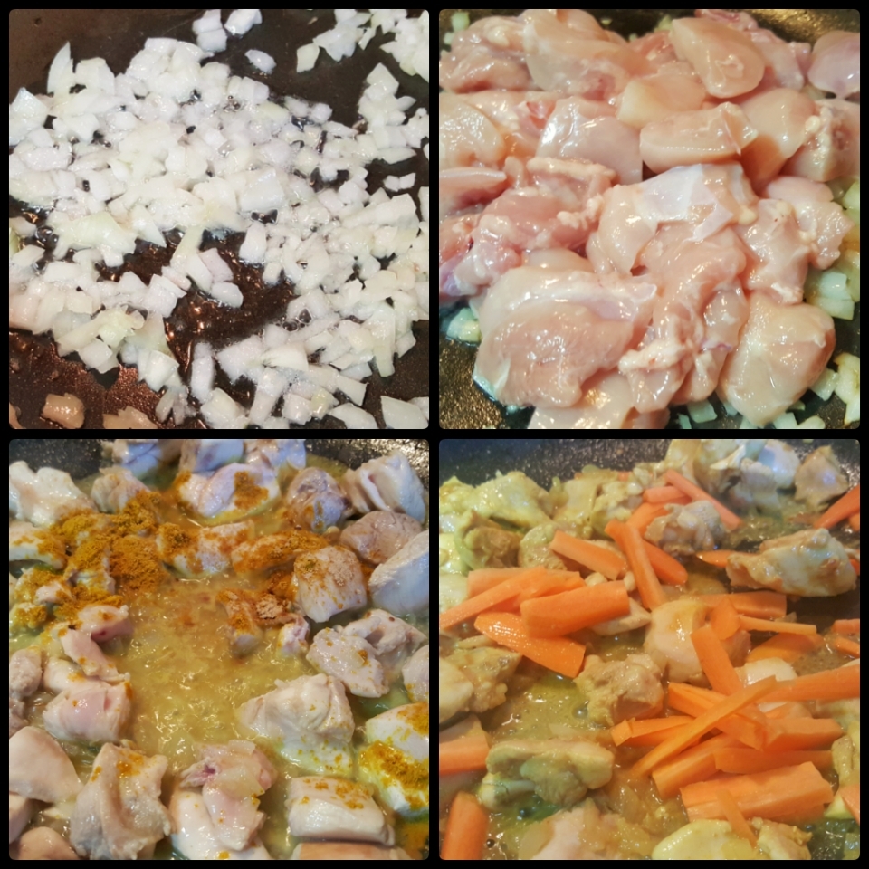 Pulpe de pui cu lapte de cocos