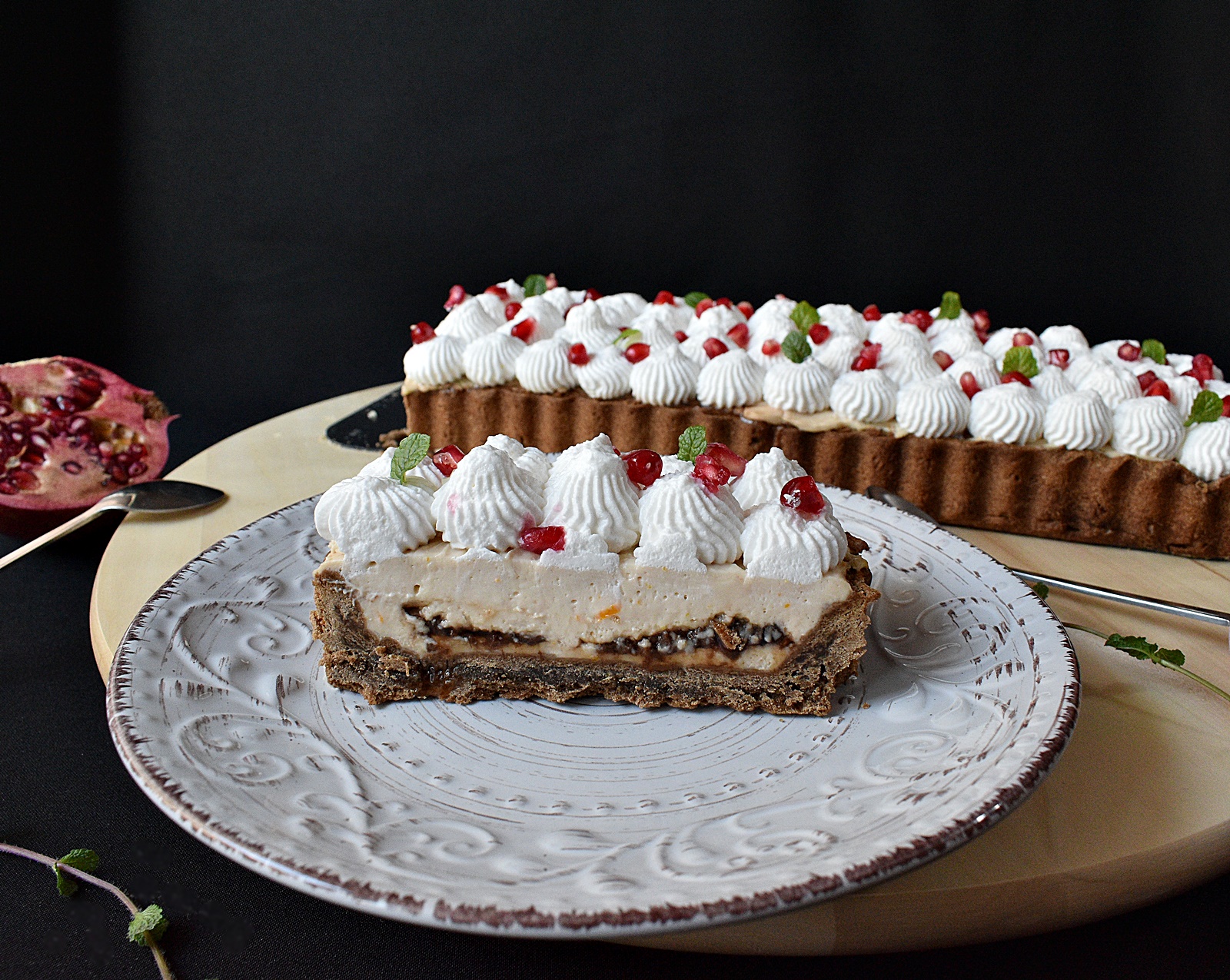 Desert tarta cu crema de portocale si dulceata, fara zahar