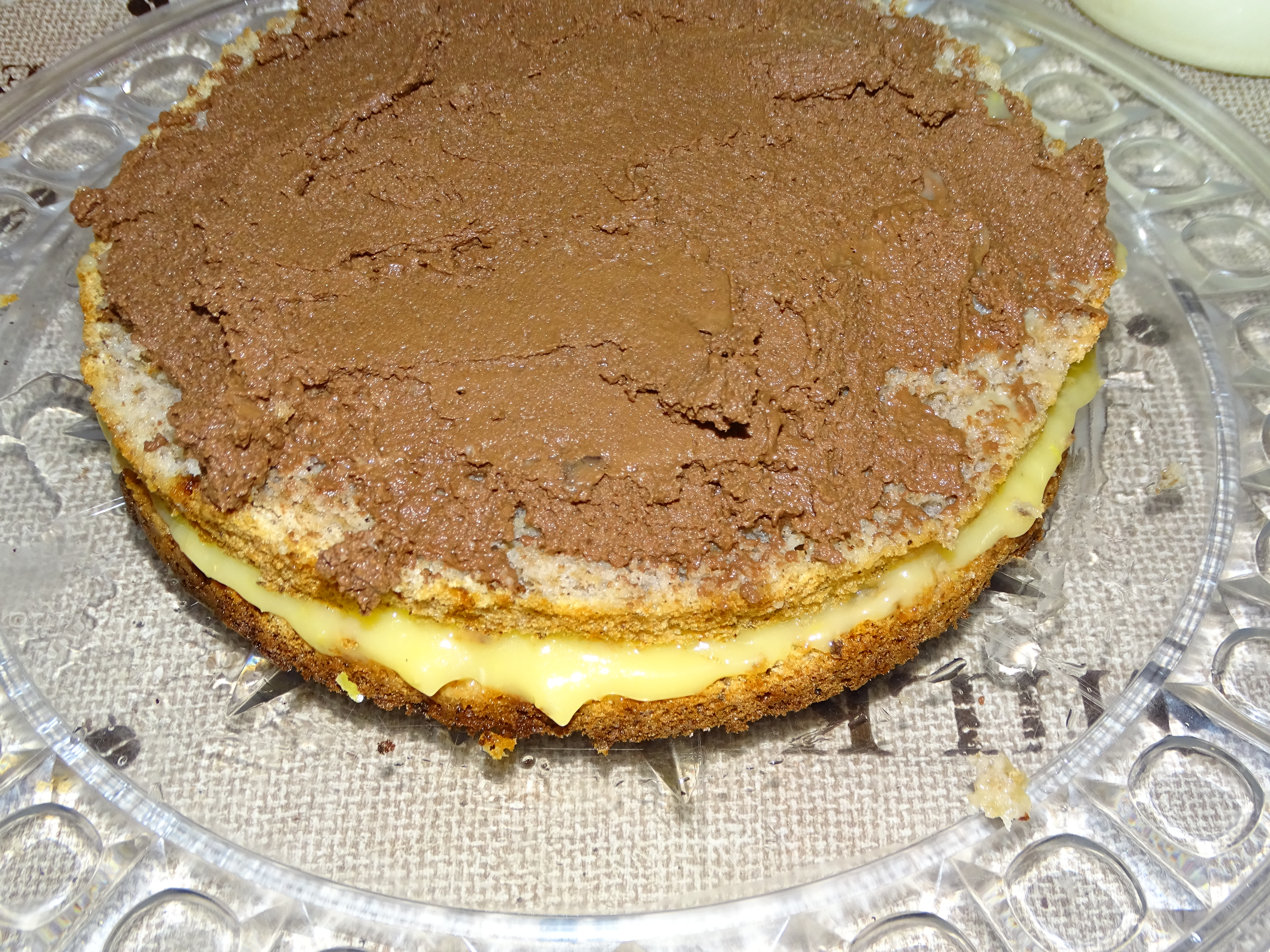 Desert tort cu lemon curd si crema de ciocolata (Vali 61 )