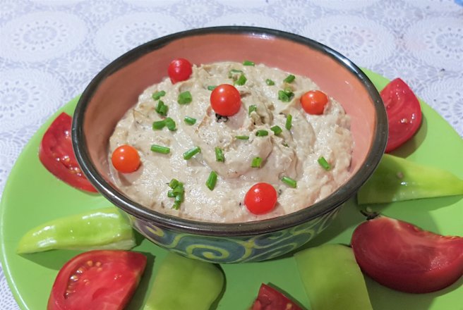 Salata de vinete cu smantana si tahini