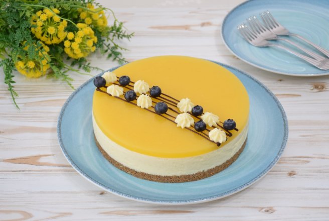 Desert cheesecake cu mango (fara coacere)