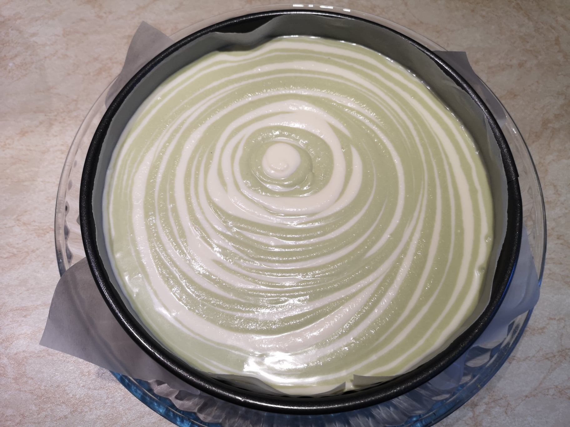 Desert matcha cheesecake