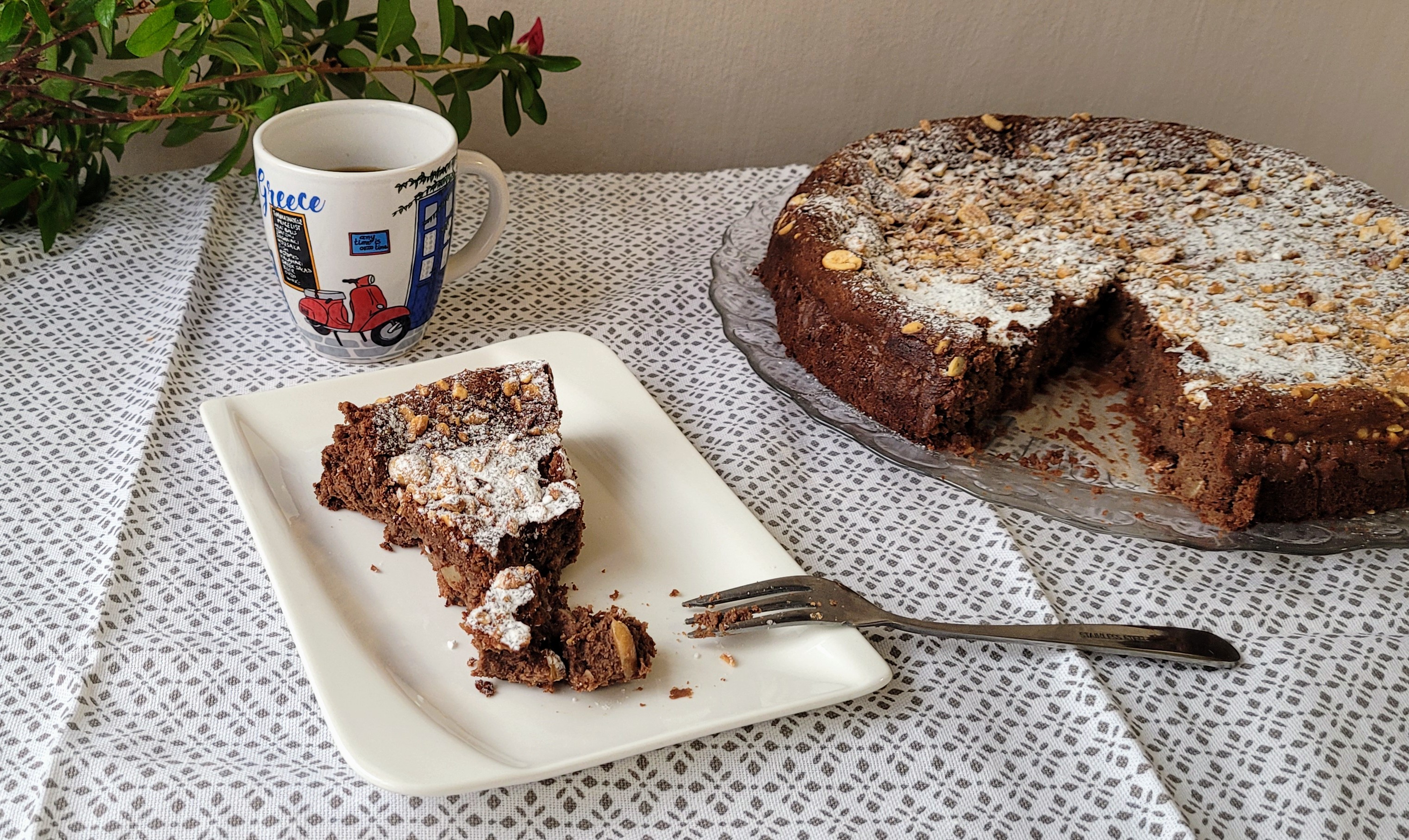 Desert negresa cu ciocolata si ricotta