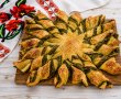 Placinta floare cu spanac si branza-10