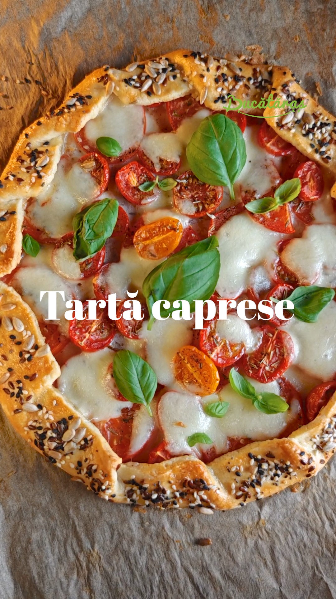Tartă Caprese - Simplă, rapidă și gustoasă