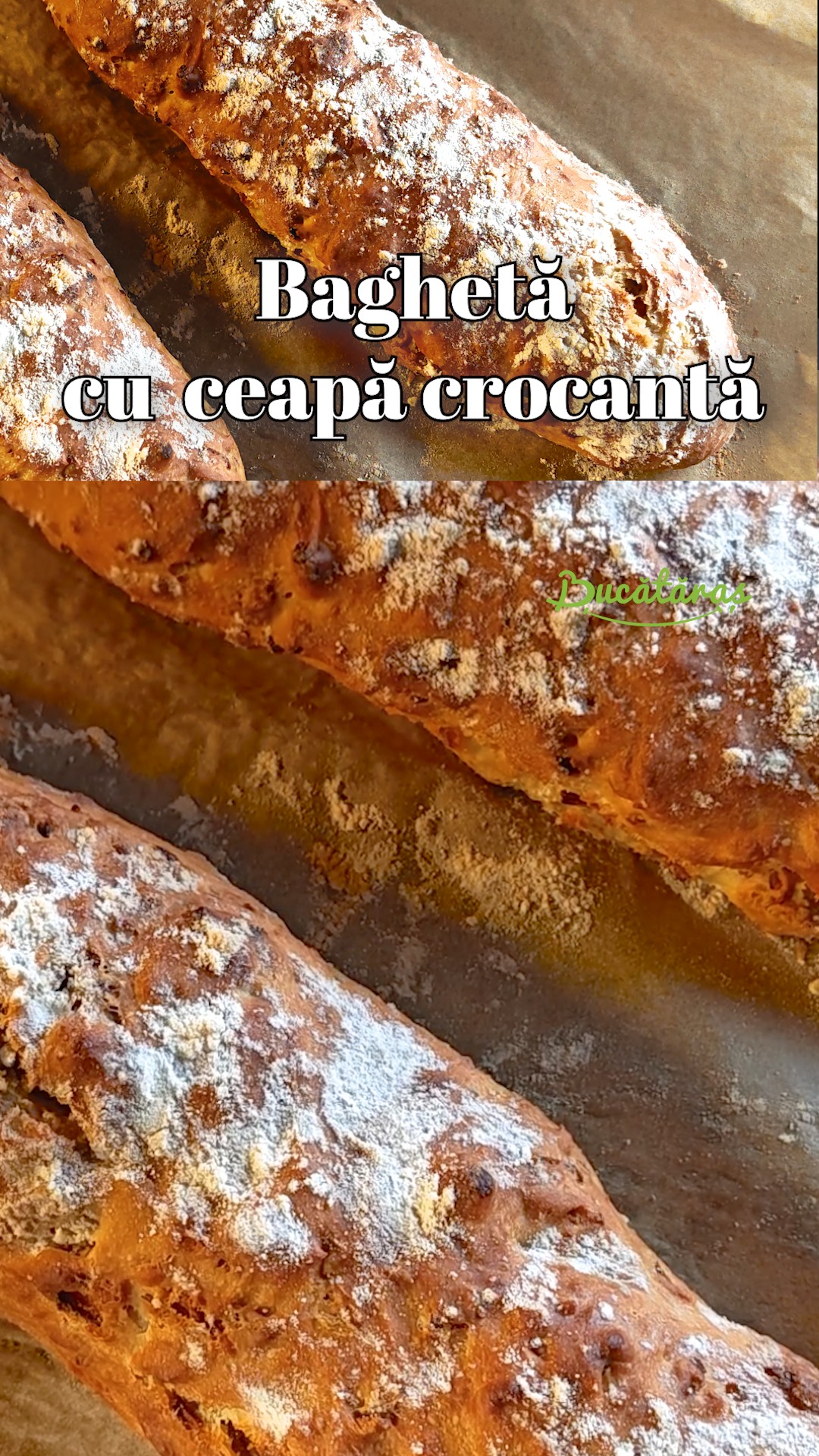 Baghetă cu ceapă crocantă - Rețeta de pâine care te cucerește prin savoare