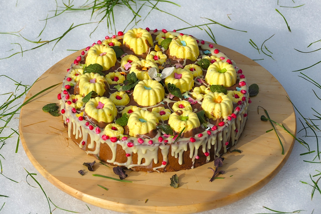 Tort Sa vina Primavara -  Reteta cu mango, fructul pasiuni si banane