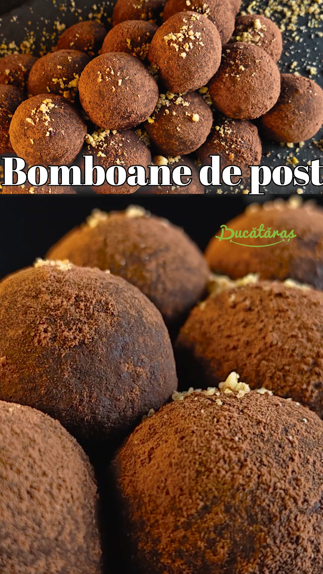 Bomboane de post cu biscuiți și nucă – desert simplu, rapid și delicios