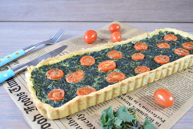 Tarta cu urzici de post