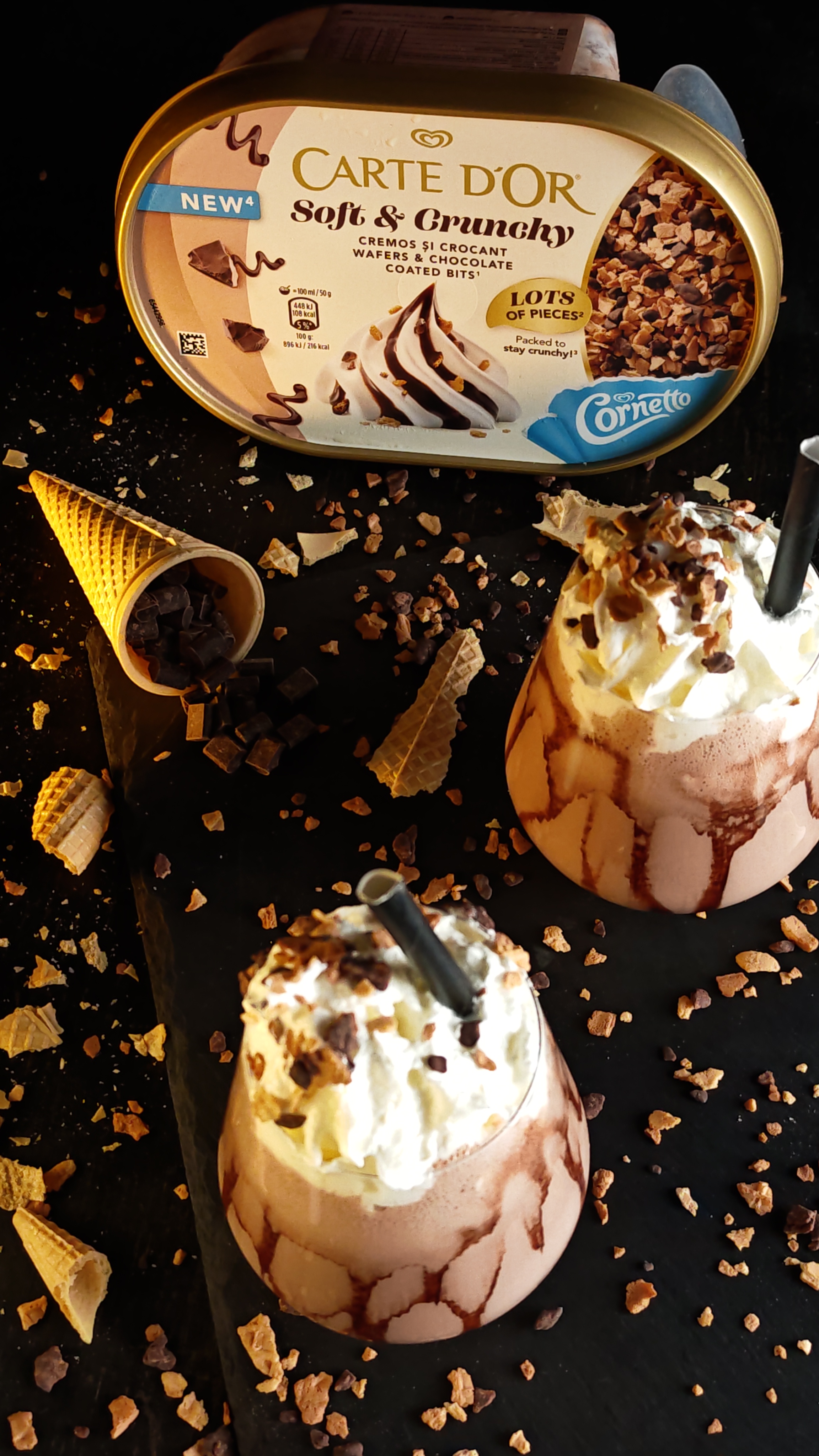 Milkshake cu înghețată și ciocolată - Gust intens și cremos